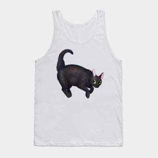 Cozy Big Black Cat Tank Top